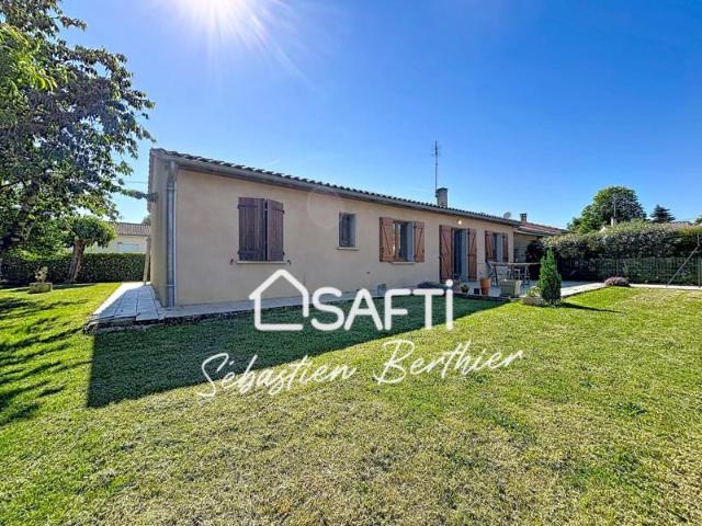 Lavaur – Maison plain pied 4 chambres avec garage et jardin