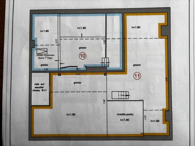 Laxou centre plateaux en duplex à aménager 141 m2