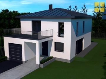 Nowoczesny dom 160m2 w stanie deweloperskim, garaż, 4 sypialnie