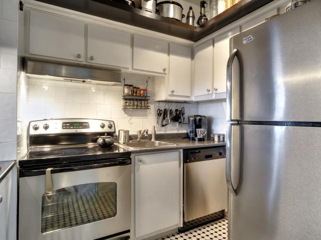 Le Cherrier Grand 5.5, balcon, tout compris, vue Sud de Montréal Apartment for Rent
