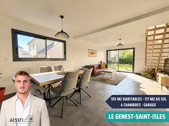Le Genest Saint Isle 53940 Achat / Vente maison 6 pièces t6 parking