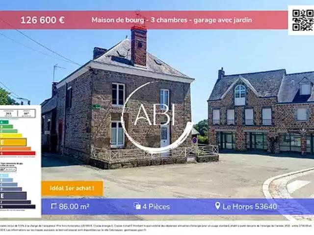 Le Horps 53640 Achat / Vente maison 4 pièces t4