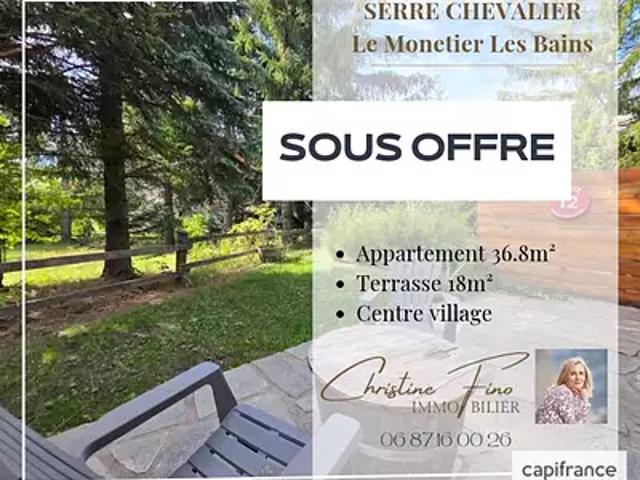 Le Monêtier les Bains 05220 Achat / Vente appartement 3 pièces t3 jardin terrasse