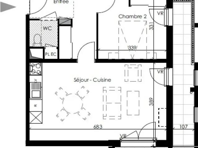 Le Pontet Appartement 3 pièces 66.43 m²