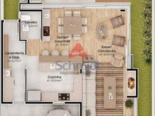 Le Sei Casa com 3 dormitórios à venda, 213 m² por R$ 1.572.038 Jardim América São Leopoldo/RS