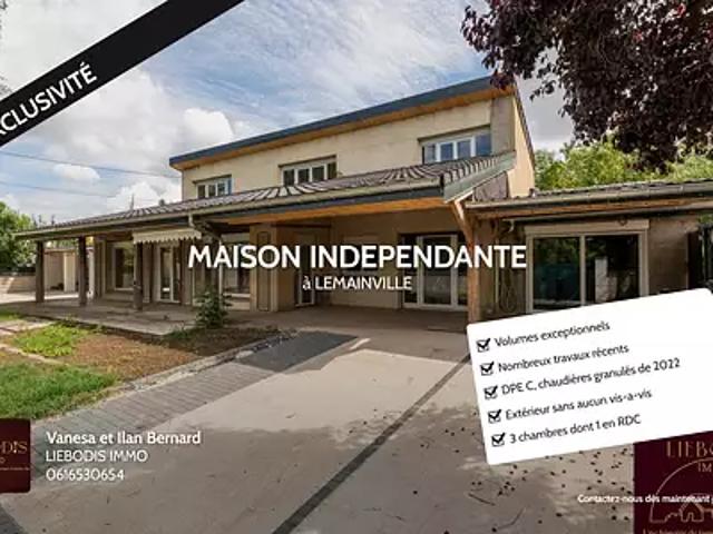Lemainville 54740 Achat / Vente maison 5 pièces t5