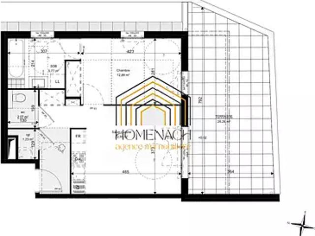 Lentilly 69210 Achat / Vente appartement 2 pièces t2 terrasse parking