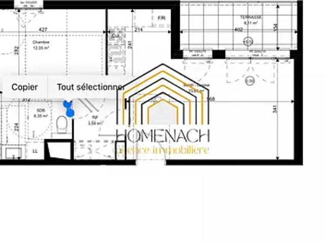 Lentilly 69210 Achat / Vente appartement 2 pièces t2 terrasse parking