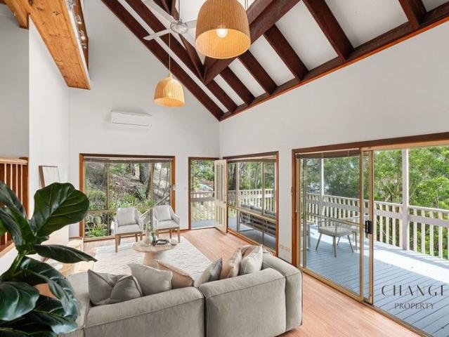 Leafy Split Level Retreat with Water Views