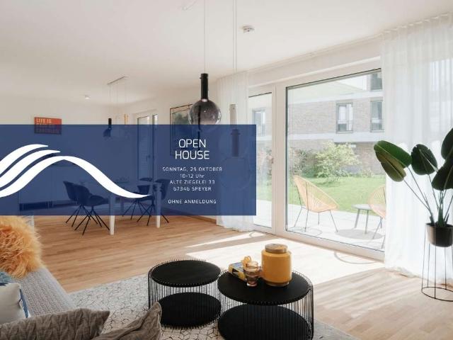 Leben AM FLUSS: Moderne 2 Zimmer Wohnung mit großem Garten