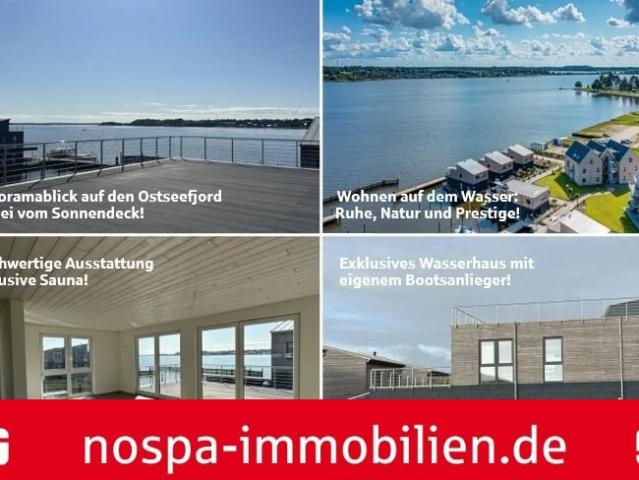 Leben auf dem Wasser! Wasserhaus im Pionierhafen in Schleswig direkt auf der Schlei!