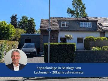 Lechenich: Voll vermietetes Zweifamilienhaus mit Büroeinheit im Souterrain