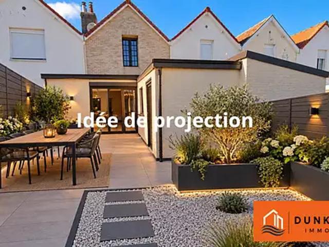 Leffrinckoucke 59495 Achat / Vente maison 3 pièces t3 terrasse garage