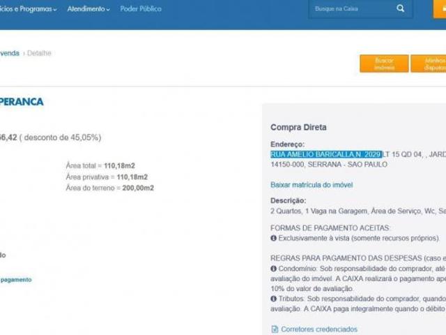 Leilão de Casa CAIXA no Jardim Boa Esperança em Serrana com 2 dormitórios