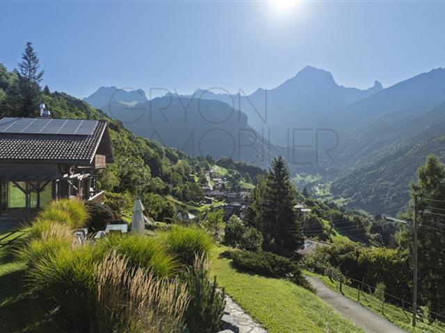 Les Posses sur Bex – Chalet 6 Zimmer, Panorama auf die Dents du Midi