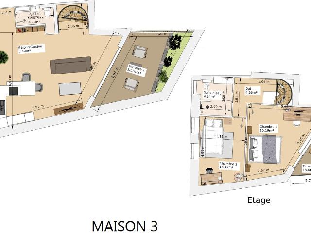 L'esprit d'une maison de vile au coeur de Sète