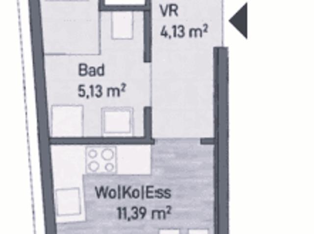 Letzte Wohnung ! Neubauprojekt in Graz, Jakomini Moderne Anlegerwohnung 32m² mit Balkon! Provisionsfrei