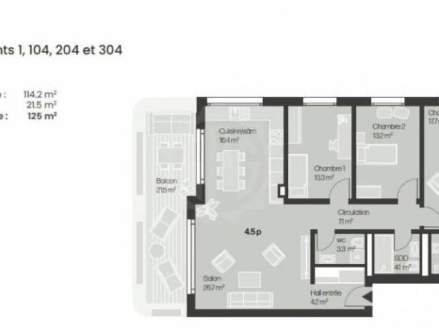 Letzter neuer 4.5 Zimmer Wohnung im 1. Obergeschoss