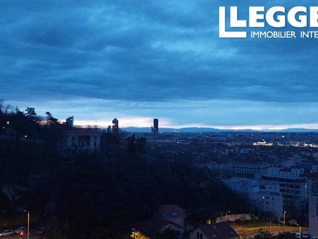 L'exception à Lyon: vue imprenable sur la ville et les Alpes, jardin privatif 150 m² plus cave à vin voûtée