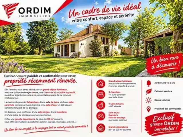 Lindry 89240 Achat / Vente maison 6 pièces t6 au dernier étage