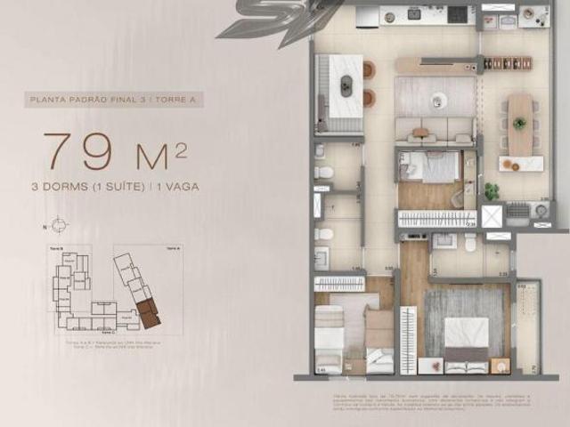 Linn Vila Mariana | Construtora Planik | Construção | 79 metros | 03 dormitórios | suíte | varanda g