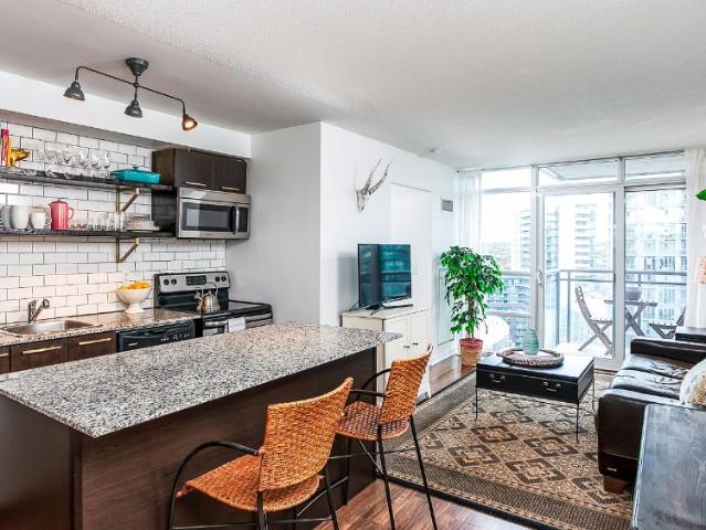 Liberty Village Toronto Furnished Condo Rental at The Bridge Gorgeous 2 Bedroom Suite with Balcony and Parking