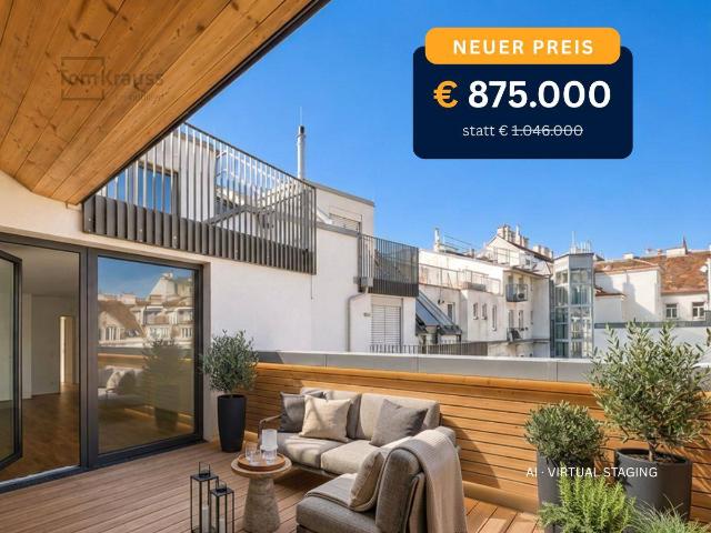 LICHT. FREIRAUM. ABENDSONNE – GROSSZÜGIGE 3 ZIMMER DACHGESCHOSSWOHNUNG MIT TERRASSEN