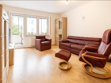 Prießnitzaue, Geflüster - Balkon, Ausgestattete Küche