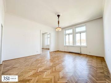 Lichtdurchflutet, renoviert und großzügig geschnitten Elegante 4 Zimmer Altbauwohnung mit Weitblick in Top Lage des 4. Bezirks beim Wiener Hauptbahnhof