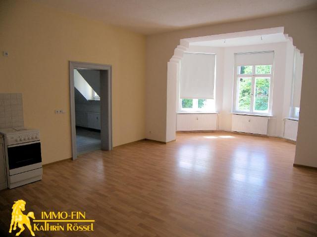 Lichtdurchflutete 1 RWE mit Erker und kleiner Einbauküche in einer modernen Villa von Weißwasser