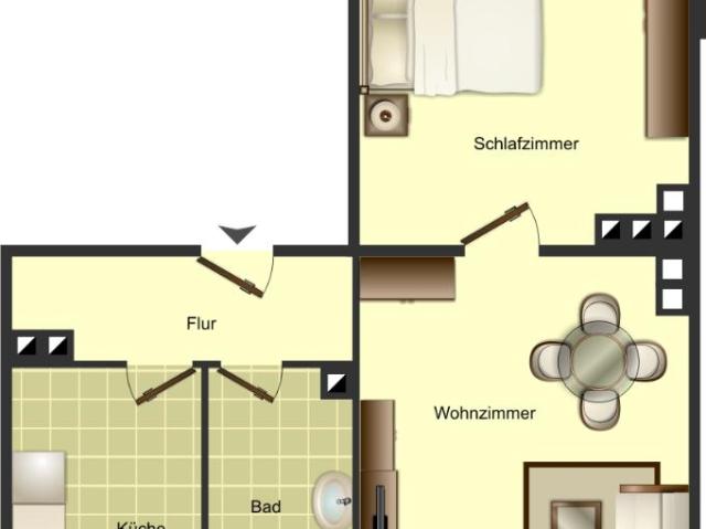 Lichtdurchflutete 2 Zimmer Wohnung in Kremenholl
