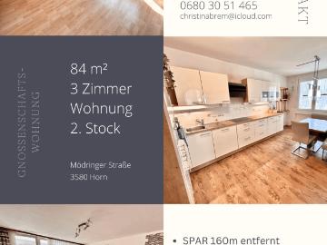 lichtdurchflutete 3 Zimmer Wohnung mit Loggia und Einbauküche