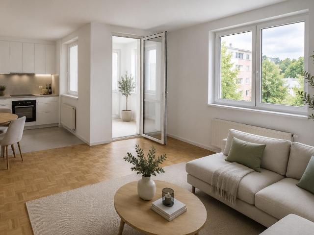 lichtdurchflutete 3 Zimmer Wohnung mit neuer Küche, Ganzjahres Loggia und Tiefgarage