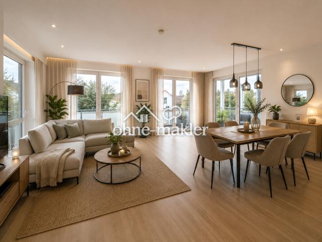 Lichtdurchflutete 3 Zimmer Wohnung + frei + XXL Balkon + BJ 2003