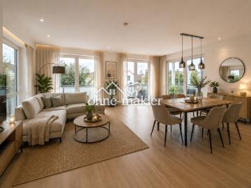 Lichtdurchflutete 3 Zimmer Wohnung + frei + XXL Balkon + BJ 2003