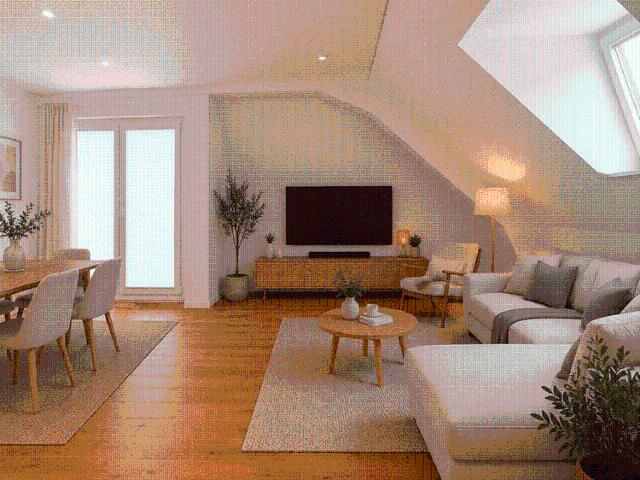 Lichtdurchflutete 3 Zimmer Dachgeschosswohnung mit großzügigem Sonnenbalkon
