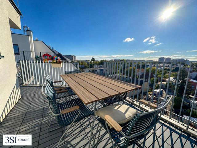 Lichtdurchflutete 3 Zimmer Dachgeschoss Maisonette mit großzügigen Terrassen & Panoramablick nahe Alte Donau