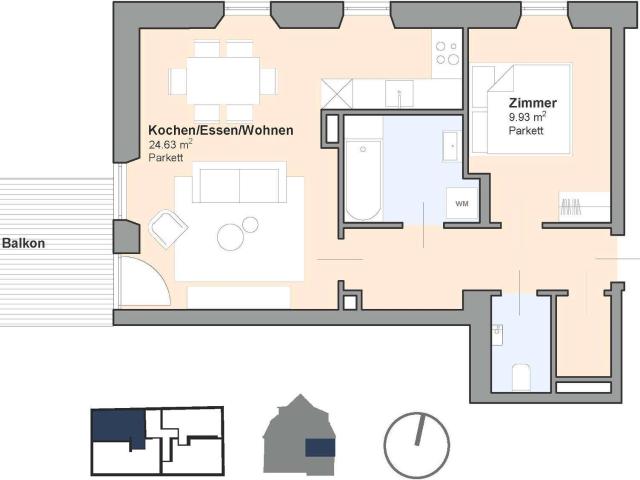 Lichtdurchflutete Wohnung im Altbauflair und Balkon  Ihr persönliches Refugium in Feldkirchen bei Graz