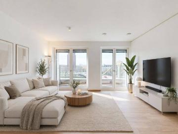 Lichtdurchflutete Zwei Zimmer Wohnung mit Mainblick und Südwest Balkon