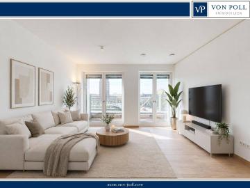 Lichtdurchflutete Zwei Zimmer Wohnung mit Mainblick und Südwest Balkon