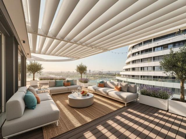 Lichtdurchflutete Dachgeschosswohnung mit beeindruckendem Panoramablick auf die Donauinsel