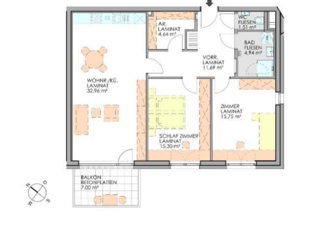 Lichtdurchflutete Süd/West Wohnung Top 24