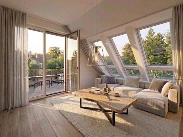 Wohntraum mit Ausblick: Lichtdurchflutete 4 Zimmer Dachgeschosswohnung mit großer Terrasse