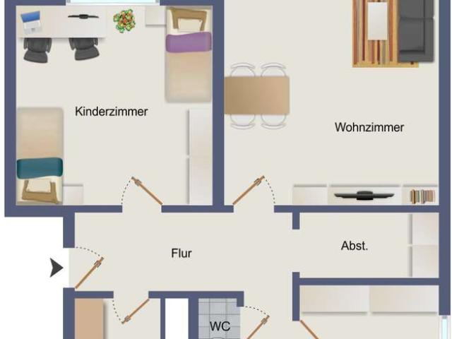 Lichtdurchflutetes Zuhause mit Balkon
