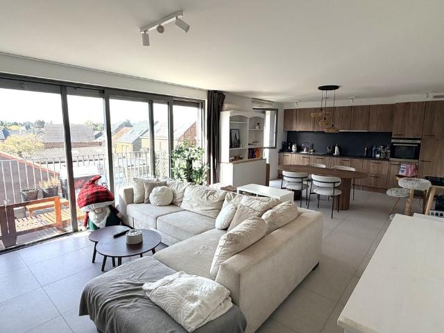 Lichtrijk en energiezuinig 2 slaapkamerappartement met terras en 2 parkeerplaatsen in Leefdaal
