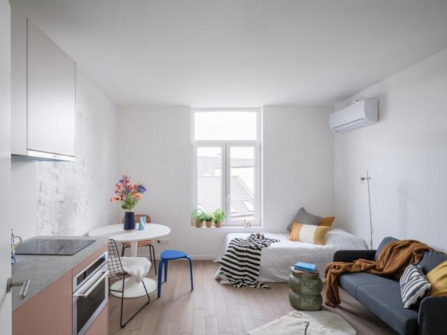 Lichtrijke gerenoveerde studio te huur vlakbij centrum Gent