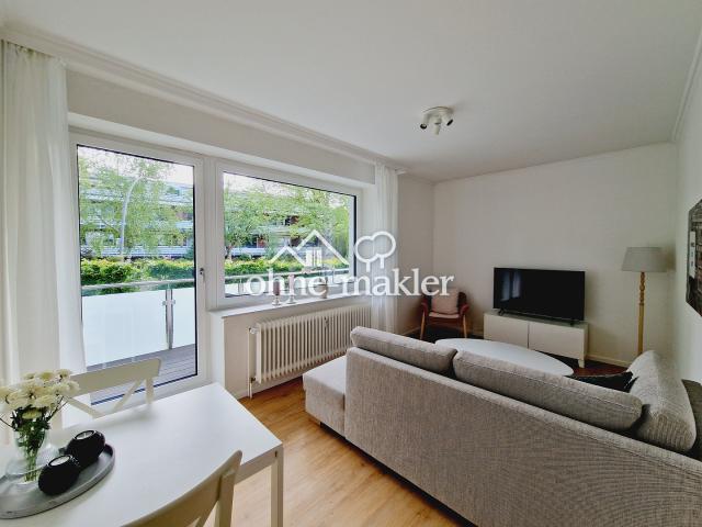 Liebevoll möblierte 2 Zimmer Wohnung mit Balkon ab sofort