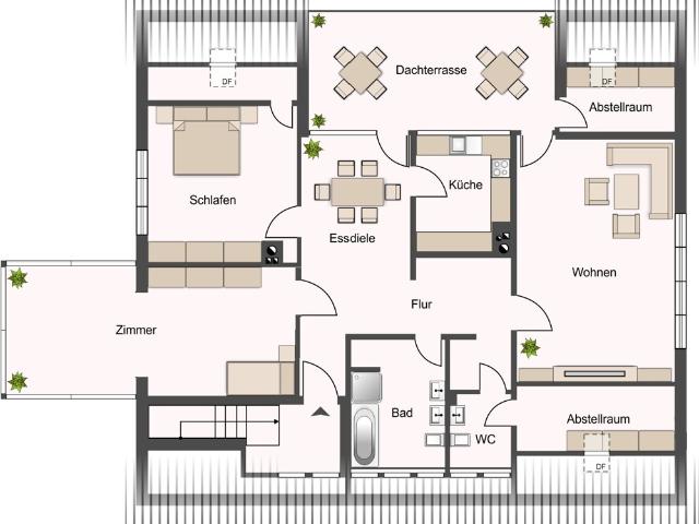 Lieblingslage Volksdorf! Helle 3 Zi. Wohnung mit Dachterrasse & Garten