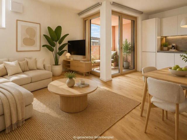 LIST PELIKAN | ERSTBEZUG | hochwertige 2 Zimmer Wohnung mit Loggia und Einbauküche