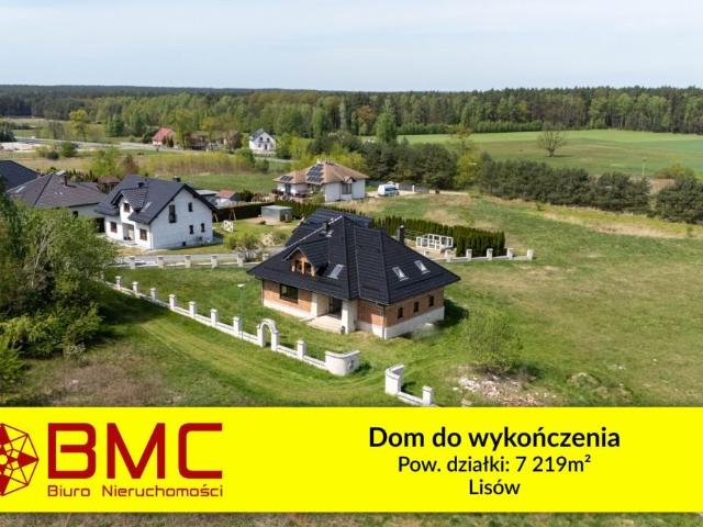 Na sprzedaż nowy dom z dużą działką 7219 m² w Lisowie